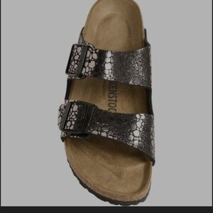Birkenstock Two-Strap Metallic Stone. Arizona Size 41